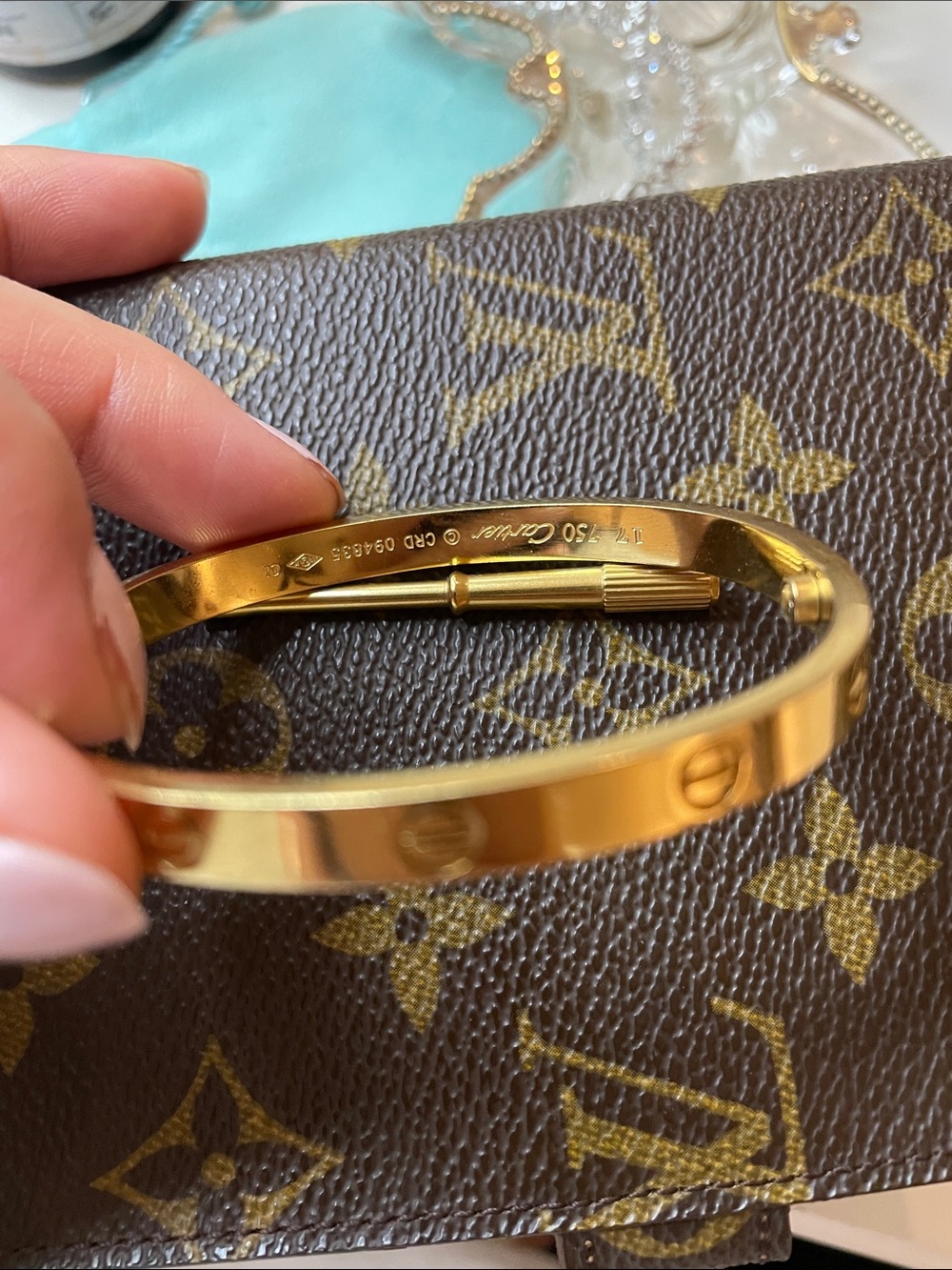 18k gold plated bracelet size 7